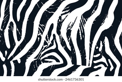 Black Zebra Print Pattern vector