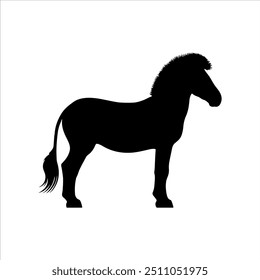 Black zebra silhouette vector illustration design on white background.