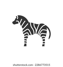 Vector de silueta de cebra negra sobre fondo blanco
