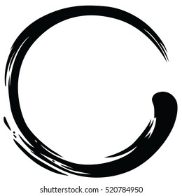 Black Zen Circle Minimalistic Vector Art