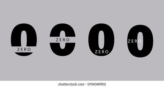 Black zero with inserts clipart. Arithmetic symbol of trade white maximum marketing discount special market vector ecommerce offer.