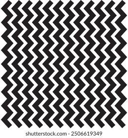 Black zig zag lines pattern vector design. Zig zag line isolated on white background.