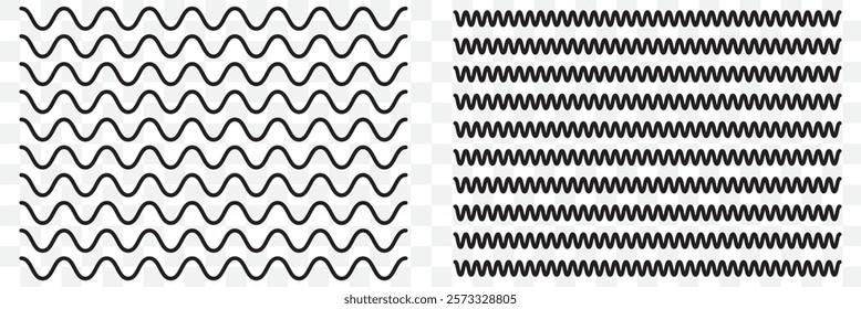 Black zig zag lines pattern vector design. Zig zag line isolated on white background. eps 10.