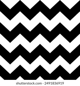 Patrón de zig zag negro textura sin fisuras aislado sobre fondo blanco