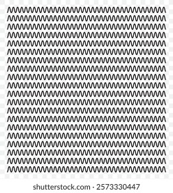 Black zig zag pattern seamless texture isolated on white. eps 10.