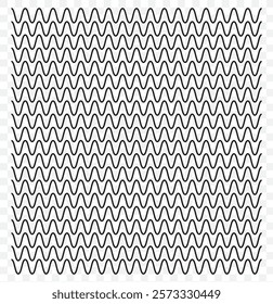 Black zig zag pattern seamless texture isolated on white. eps 10.