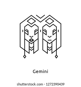 Black Zodiac Vector Line icons on white background. Easy editable colors. For logo design, interior design, mobile interface and web design, for printables and social media, for posters and t-shirts.