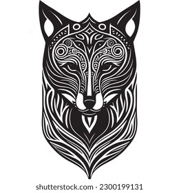 blacka and white dod head fully vector