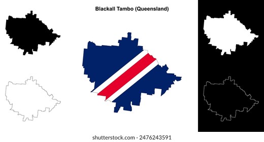 Blackall Tambo (Queensland) outline map set