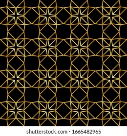 Black-and-Gold minimalism. Seamless pattern. Simple design. Vector geometric background. Can be used for social media, posters, email, print, ads designs.