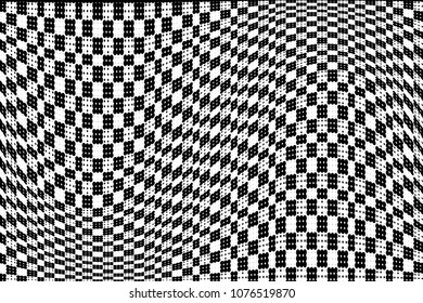 Black-and-white checkered halftone pattern.Vector illustration with dots. Modern dotted background.Template for web sites, sticker labels,posters, banners, corporate identity, cover design