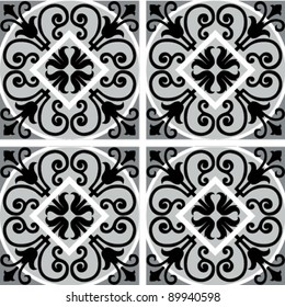 Black-and-white classic pattern seamless