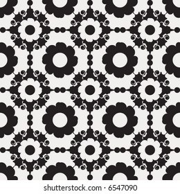 black-and-white floral pattern