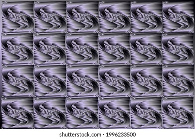 Patrón geométrico en blanco y negro compuesto por cuadrados con olas giratorias. Utilícelo para texturas e ilustraciones.
