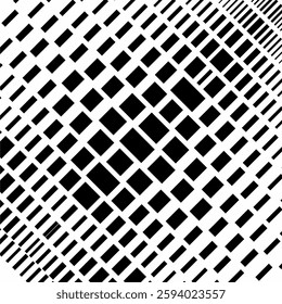 a black-and-white geometric pattern with diagonal lines forming a series of diamond shapes.