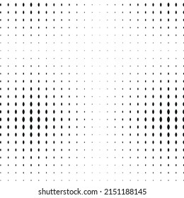 Black-and-white halftone pattern. Black polka dots background. Vector illustration.