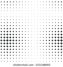 Schwarz-Weiß-Halbtonmuster. Schwarze Polka hat einen Hintergrund. Vektorgrafik.