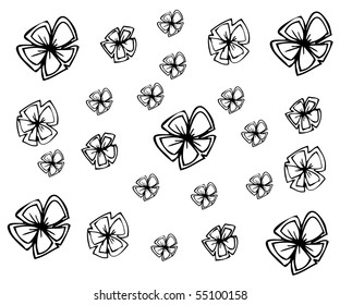 The black-and-white image of  flower