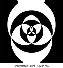 Black-and-white logo image - vector illustration ( design element).