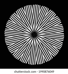 Schwarz-Weiß-Mandala mit geometrischen Mustern. 