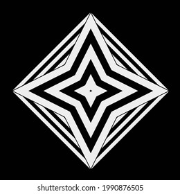 black-and-white mandala with geometric patterns. 