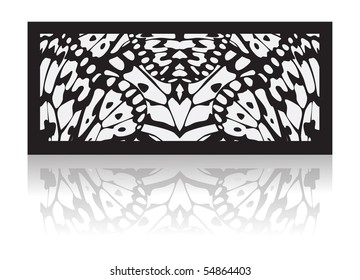 Black-and-white pattern on a white background. Illustration