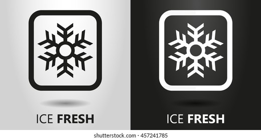 black-and-white snowflake icon