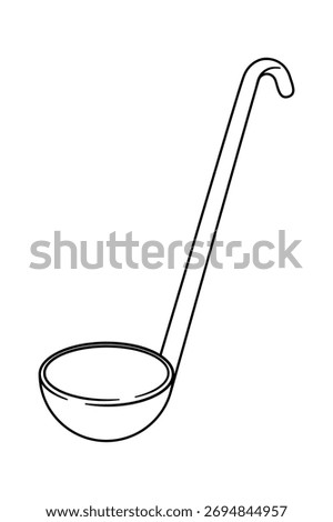 Black-and-white soup ladle kitchen stuff