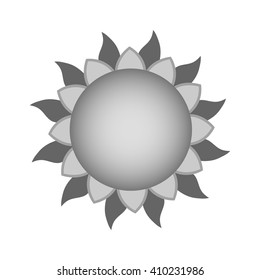 black-and-white sun