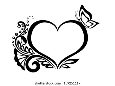 Black And White Heart Hd Stock Images Shutterstock