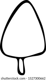 Black-and-white tree doodle style. Christmas tree creative option
