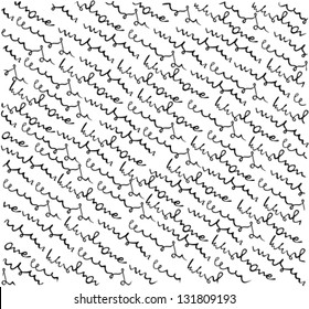 black-and-white vector background with the illegible hand-written text