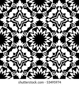 black-and-white vector background, seamless image