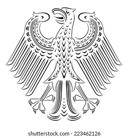 Black-and-white version of the Federal eagle Germany
