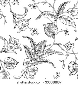 black-and-white-floral pattern