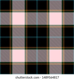 Black,Beige,Blue,Green and Gold Tartan Plaid Scottish Seamless Pattern. Texture from tartan, plaid, tablecloths, shirts, clothes, dresses, bedding, blankets and other textile.