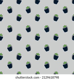 Blackberries seamless pattern. Seamless background with raspberry and blackberry. Vector illustration. 