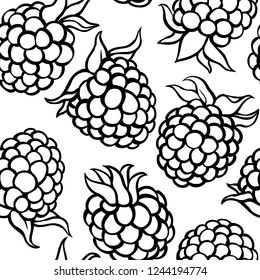 Blackberry Berries Vector Pattern