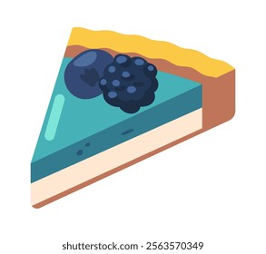 Blackberry currant jelly pie vector illustration