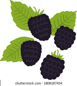 icono del vector de ilustración plana de blackberry