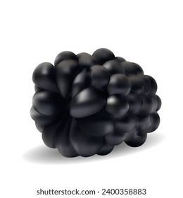 Blackberry. Fresh, sweet and tasty blackberry. Symbols of berries. Elements for label design. Vector illustration. Berries ingredients in mesh techniq
