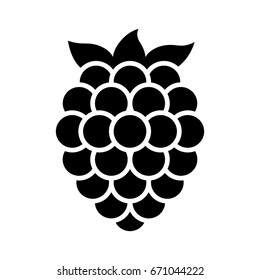 Blackberry fruit or blackberries flat vector icon for food apps and websites