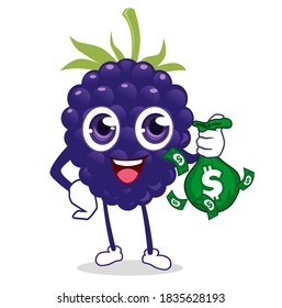 caricatura de frutos de morera en vector