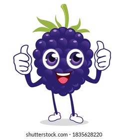 caricatura de frutos de morera en vector