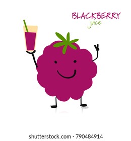 Blackberry, funny character for your design