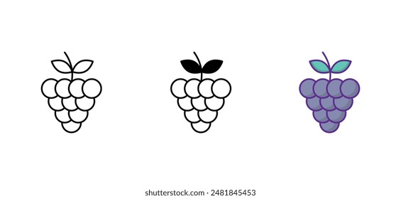 Blackberry icon design with white background stock illustration