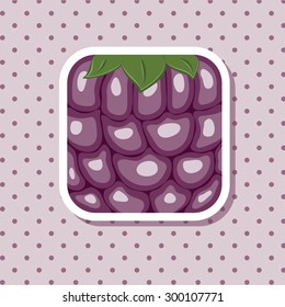 Blackberry icon on a dot background.