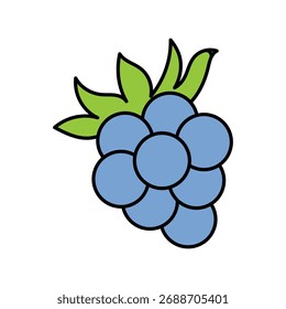 Icono de mora con fondo blanco Vector Ilustración de stock