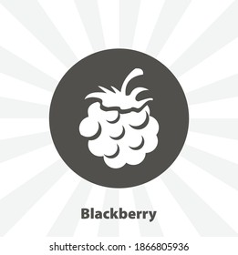 blackberry isolated vector icon. fruit design element
