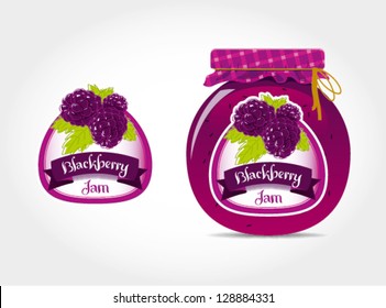 blackberry jam vector